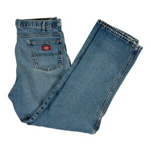 Vintage Dickies Blue Denim Jeans Size 38x34 Workwear Distressed Grunge